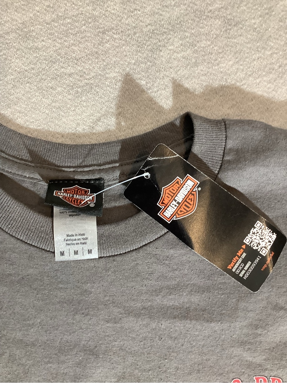 Harley-Davidson Gray Tee with Red & Blue Dragon Graphic - Picture 4 of 7